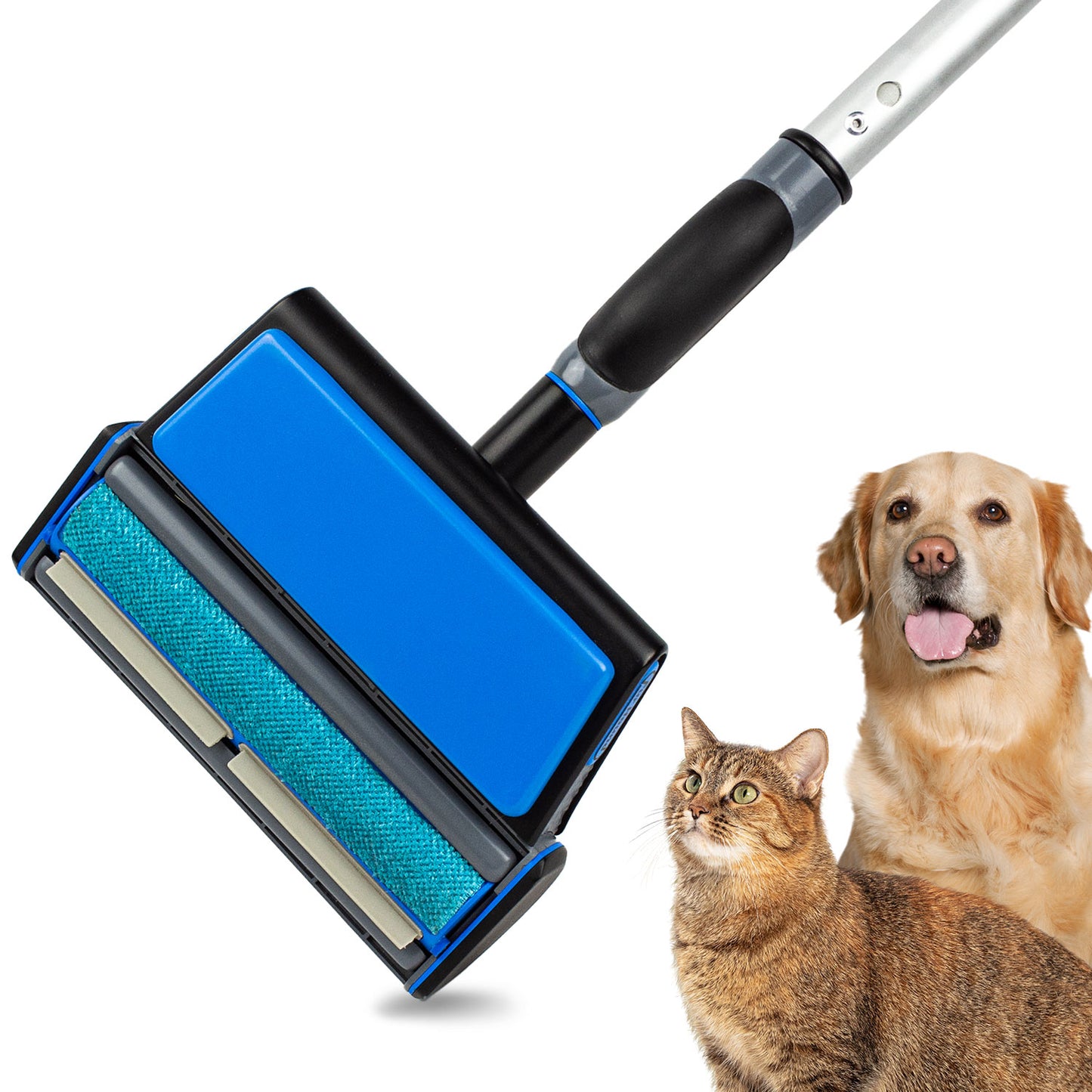 Fur Hound Extendable Pet Hair Remover with Slider Hugging Technology and Pivoting Head